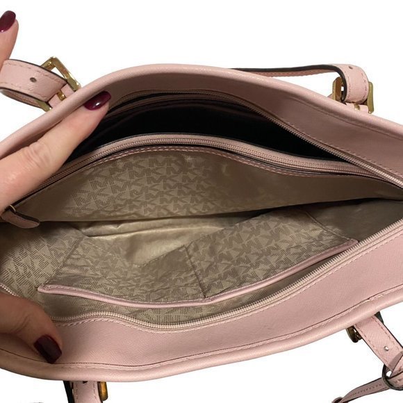 Michael Kors Jet Set Medium Saffiano Leather Tote Pink - Picture 6 of 12